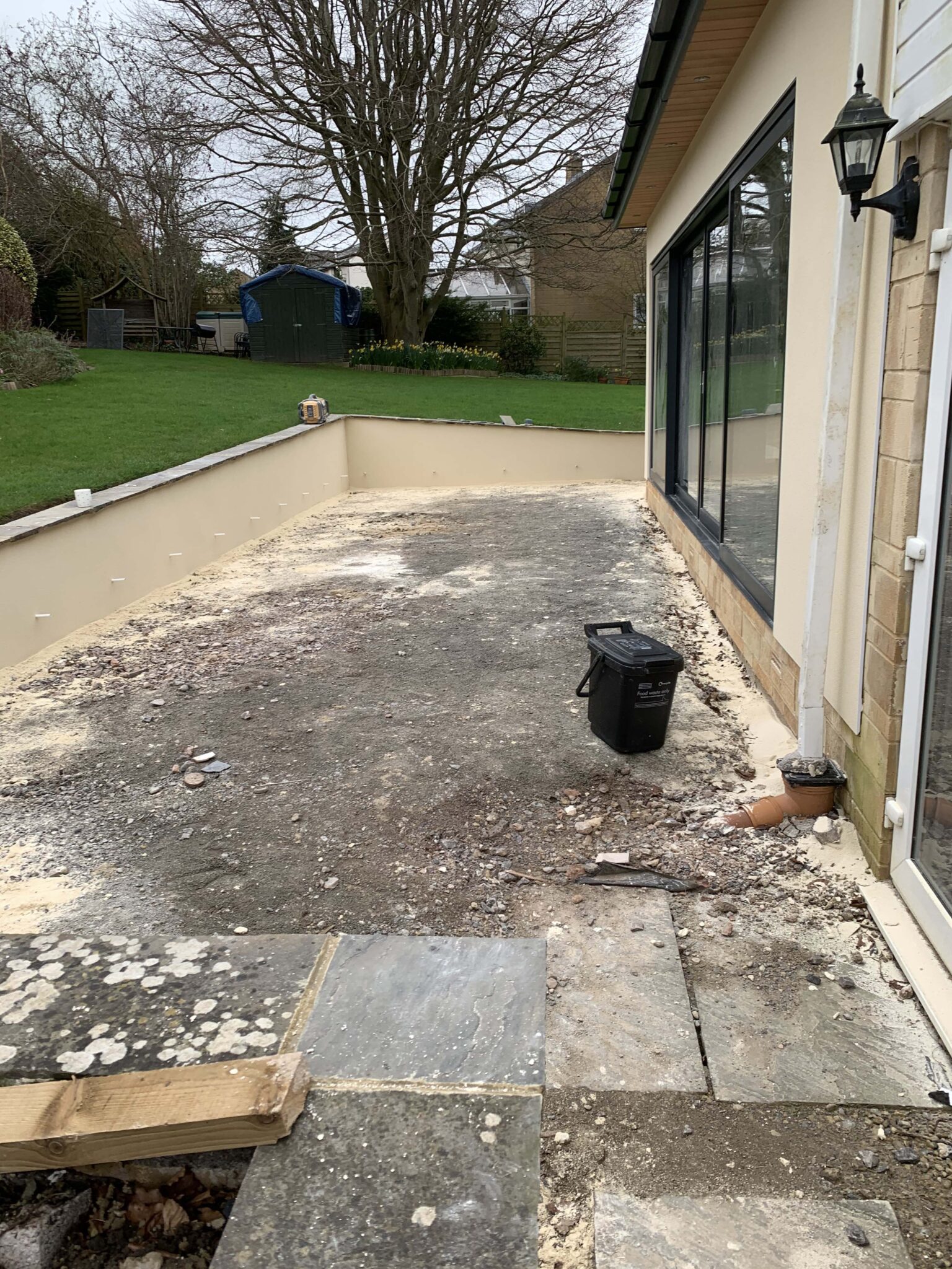 French Doors and Wall